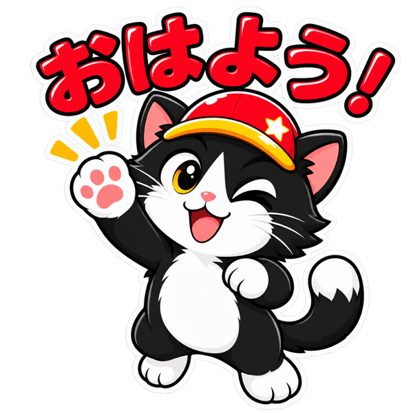 LINEスタンプ制作例「おはよう！」